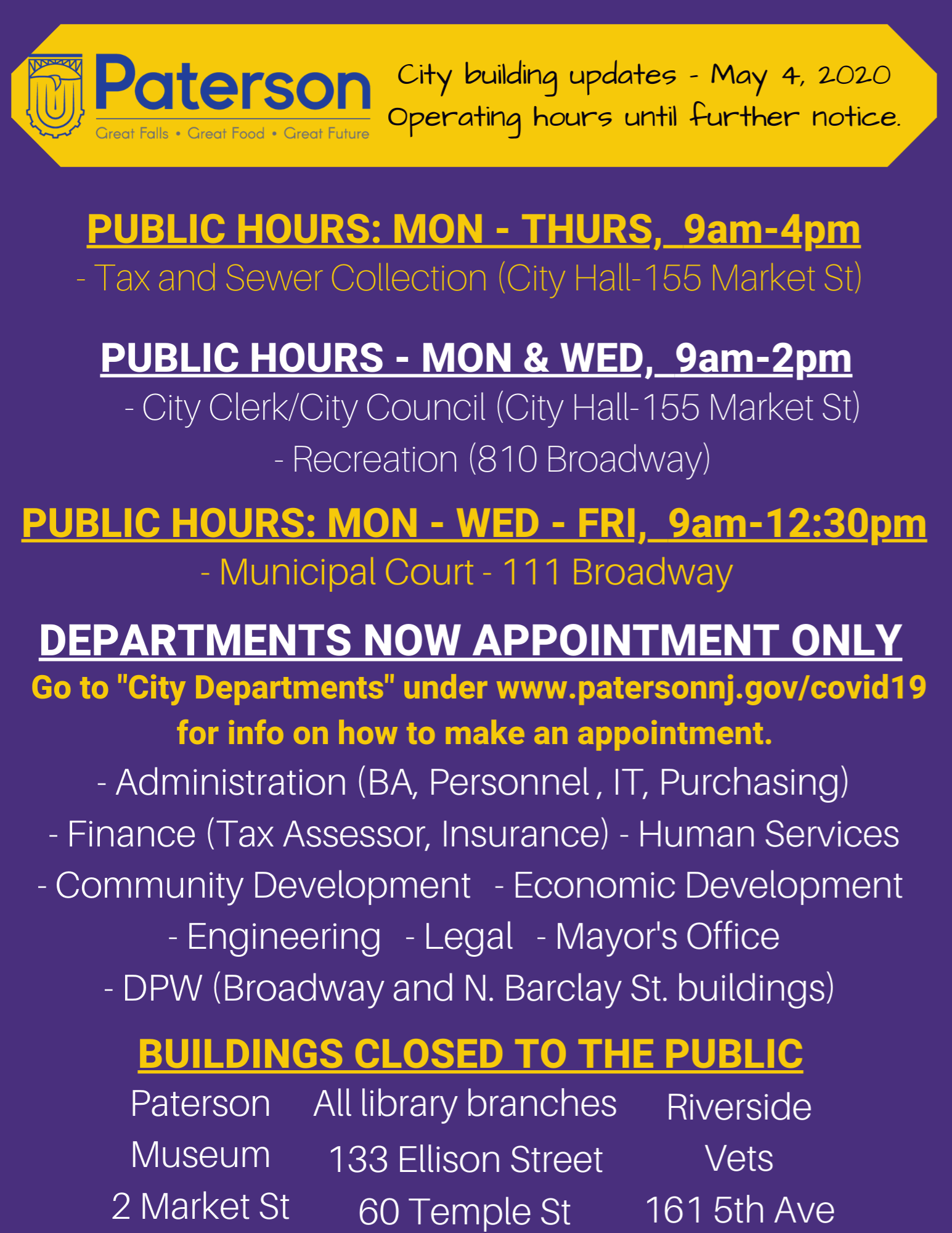 Building Hours updates