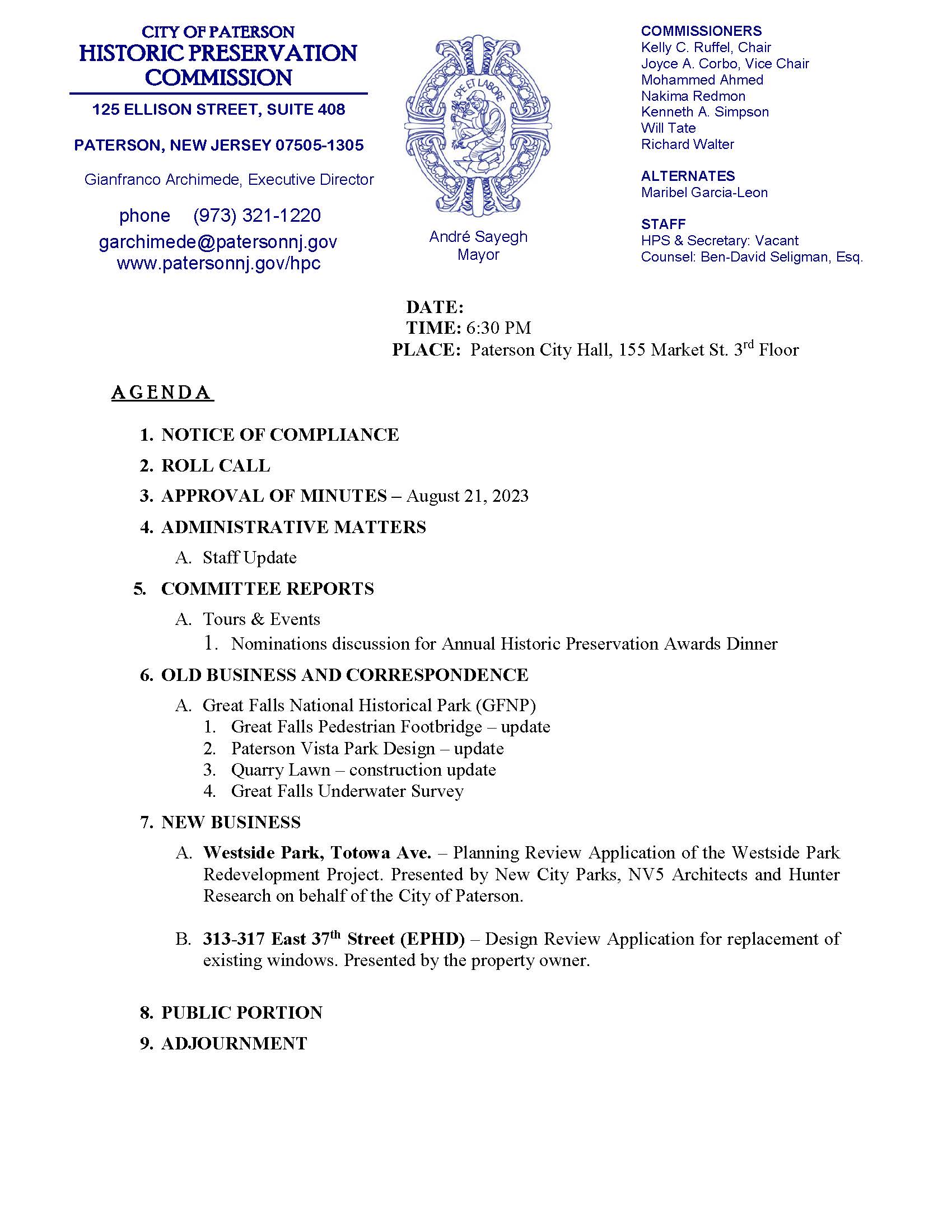 Historic Preservation / Paterson, New Jersey