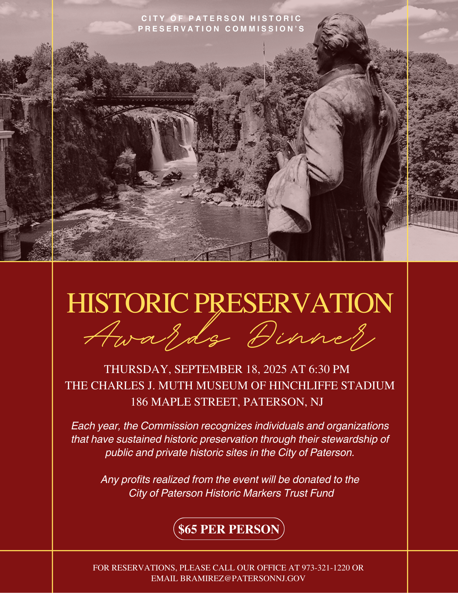 22nd Annual Historic Preservation Awards Dinner September 18, 6:30PM