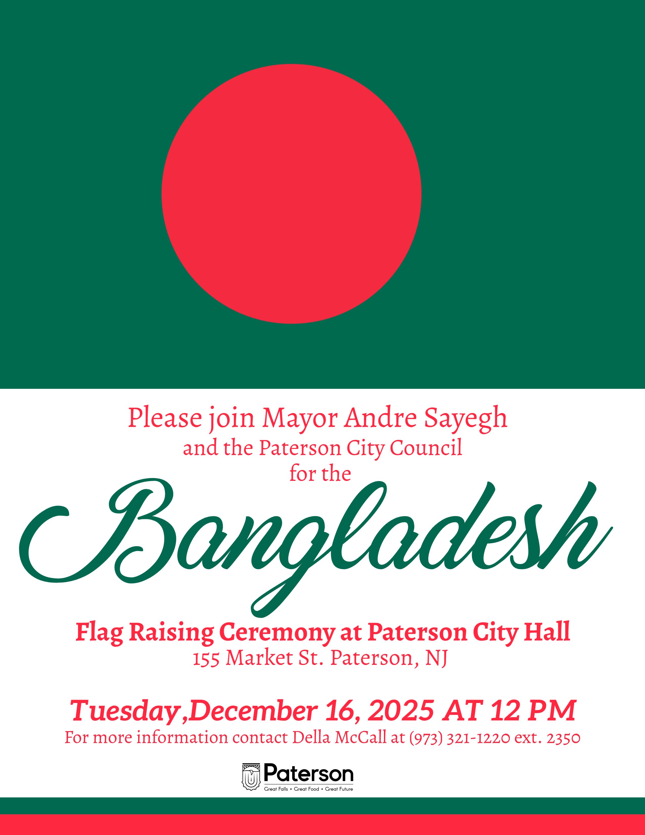 Bangladesh Flag Raising Ceremony
